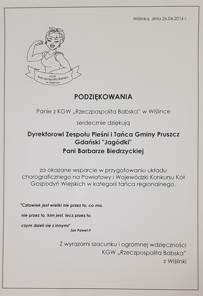Podziękowania - 